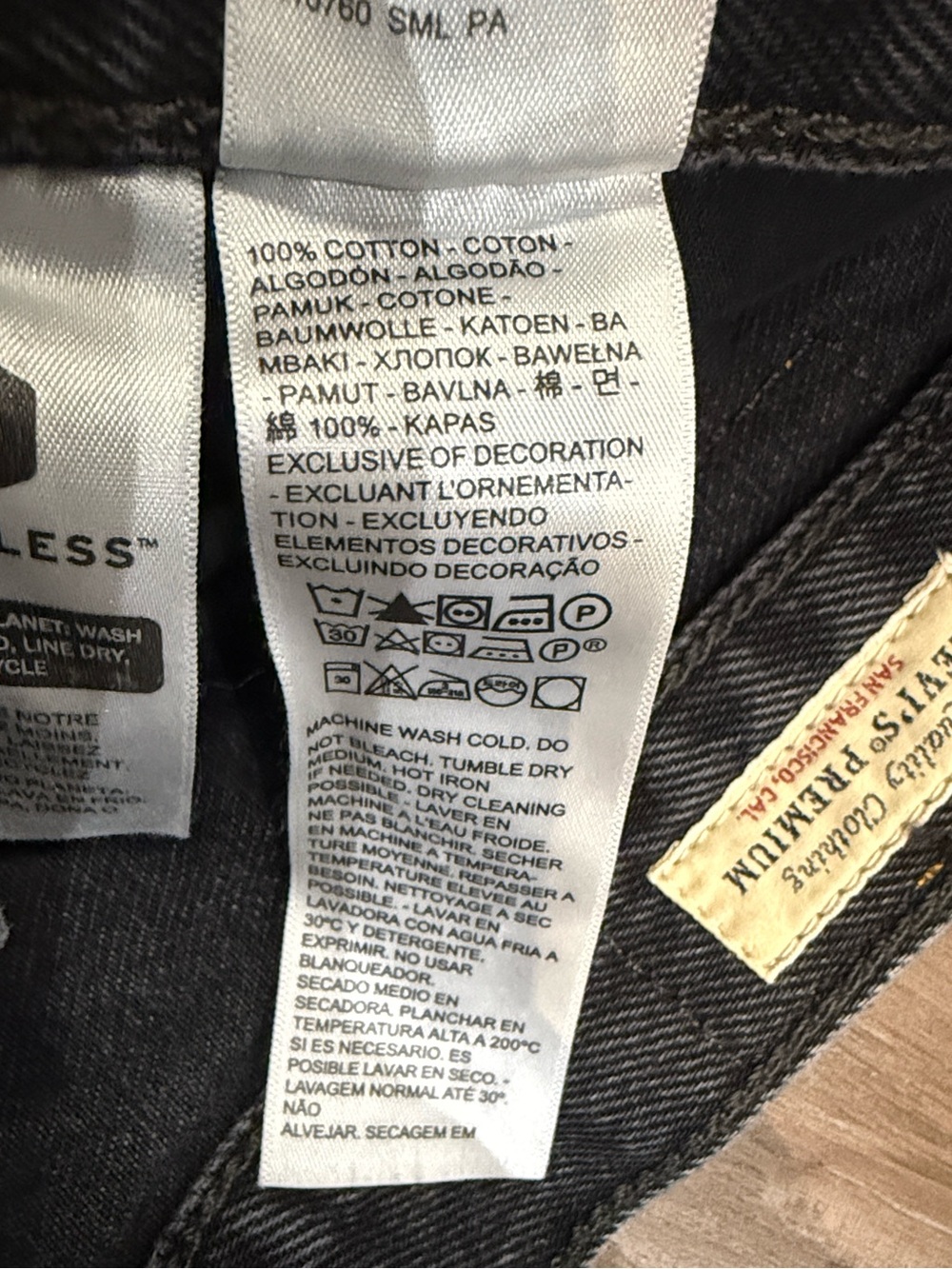 Levi’s Premium Baggy Dad Jeans 26 Boot Barn Black Big E $128 - Picture 12 of 12